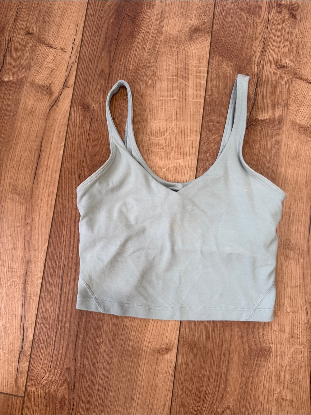 lululemon athletica V-Neck Crop Tank in Light Sage